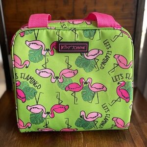 Betsy Johnson insulated Cooler Lunch Bag - Pink Flamingos